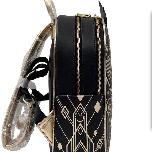 Comic Spot Exclusive Great Gatsby Mickey & Minnie Loungefly Mini Backpack - Picture 3 of 6